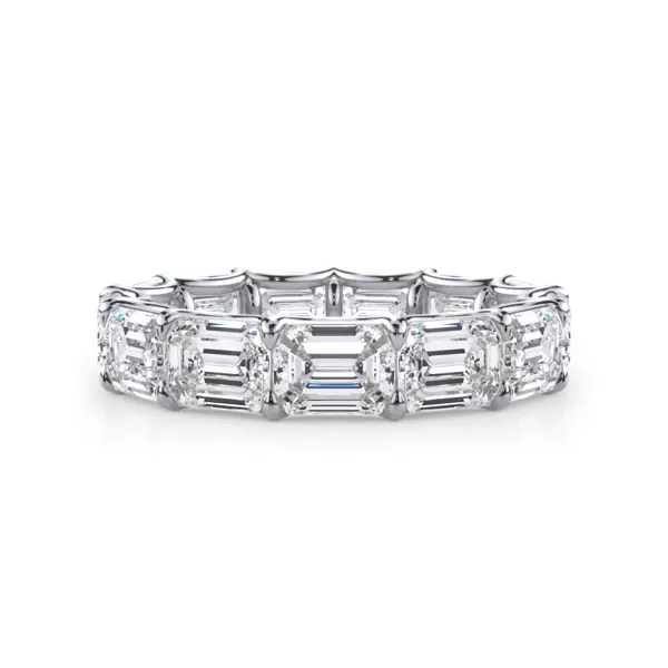 East-West Emerald-Cut Lab Diamond U-Prong Eternity Ring (5.00ct. tw.)