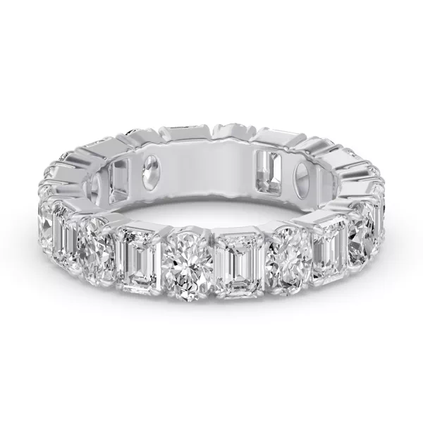 Oval and Emerald-Cut Diamond Eternity Band (4.5ct tw)