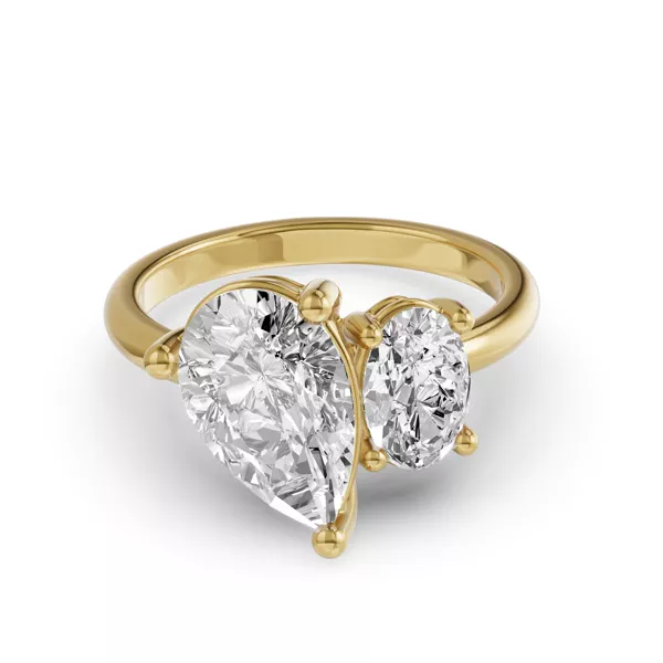 Toi Et Moi Oval & Pear Lab Diamond Ring (4.00 ct. tw.)