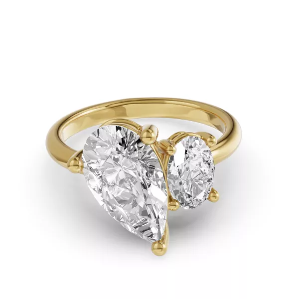 Toi Et Moi Oval & Pear Lab Diamond Ring (5.00 ct. tw.)