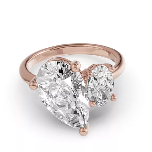 Toi Et Moi Oval & Pear Lab Diamond Ring (6.00 ct. tw.)