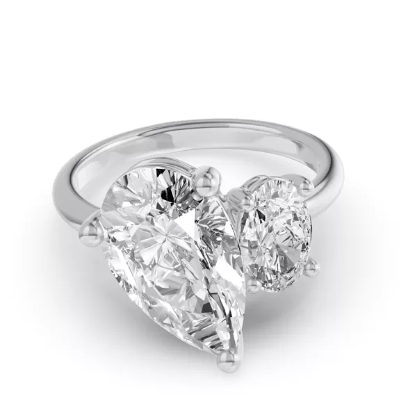 Toi Et Moi Oval & Pear Lab Diamond Ring (6.00 ct. tw.)