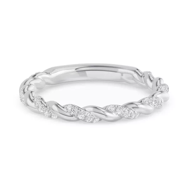 Torza Twisted Pavé Band