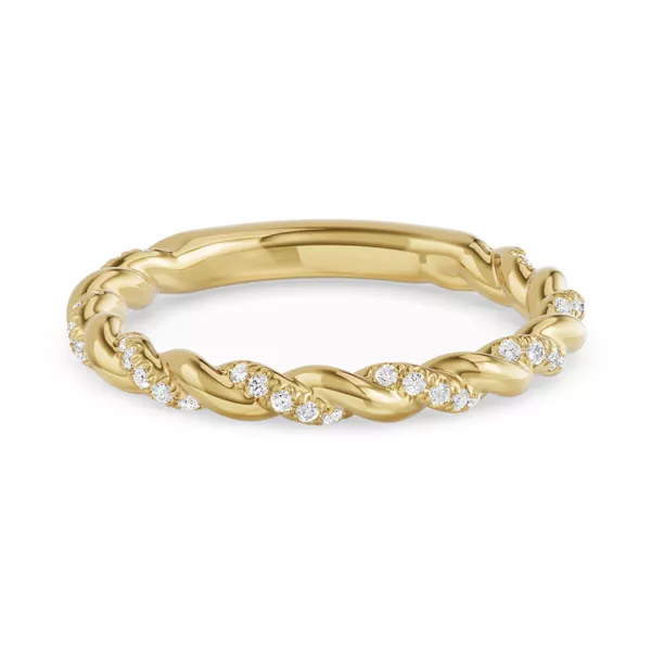 Torza Twisted Pavé Band