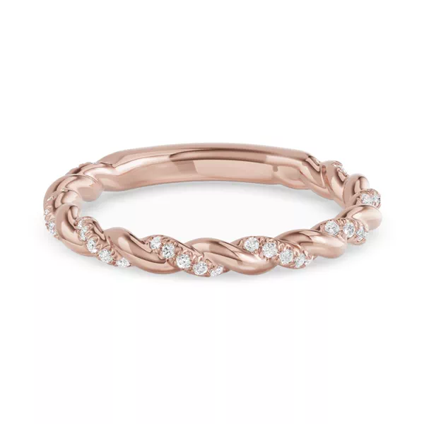 Torza Twisted Pavé Band
