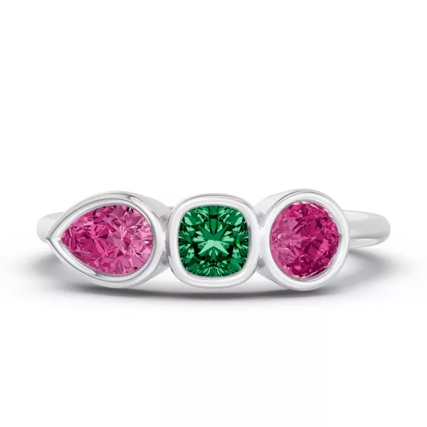 Rosavira Bezel Three-Stone Ring