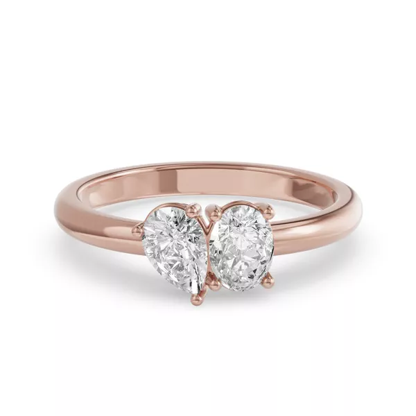 Toi Et Moi Oval & Pear Lab Diamond Ring (1.00 ct. tw.)