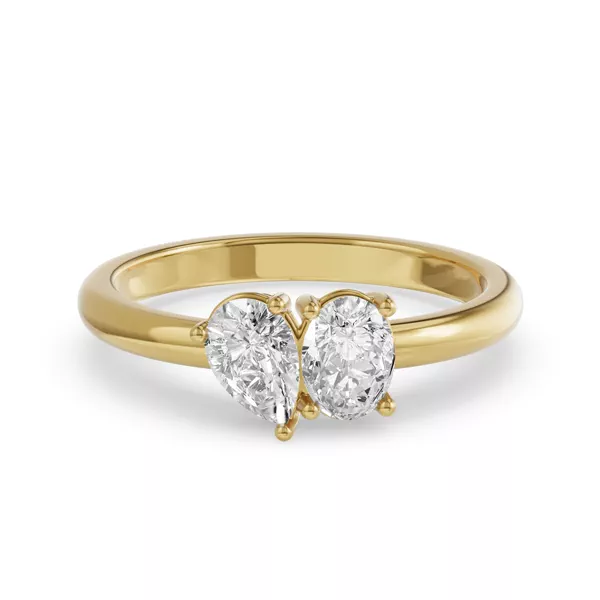 Toi Et Moi Oval & Pear Lab Diamond Ring (1.00 ct. tw.)