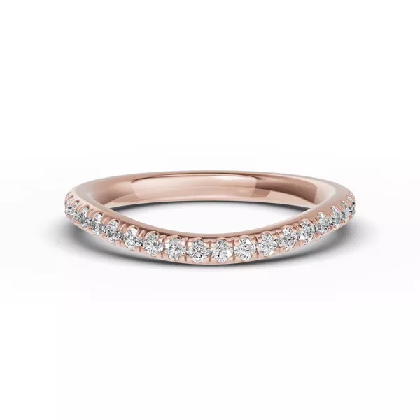 Classic Contoured Pavé Band