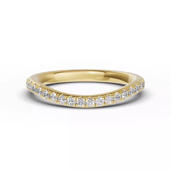Classic Contoured Pavé Band
