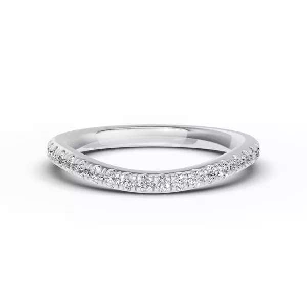 Classic Contoured Pavé Band