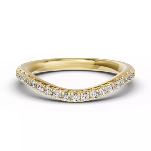 Classic Curved Pavé Band