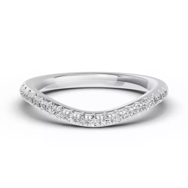 Classic Curved Pavé Band