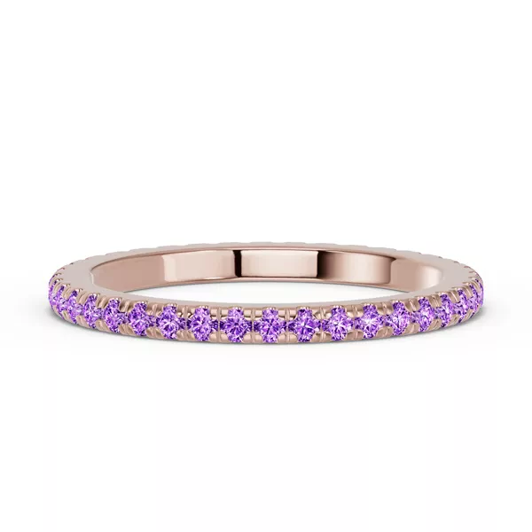Chroma Amethyst Eternity Band