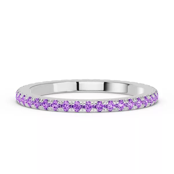 Chroma Amethyst Eternity Band