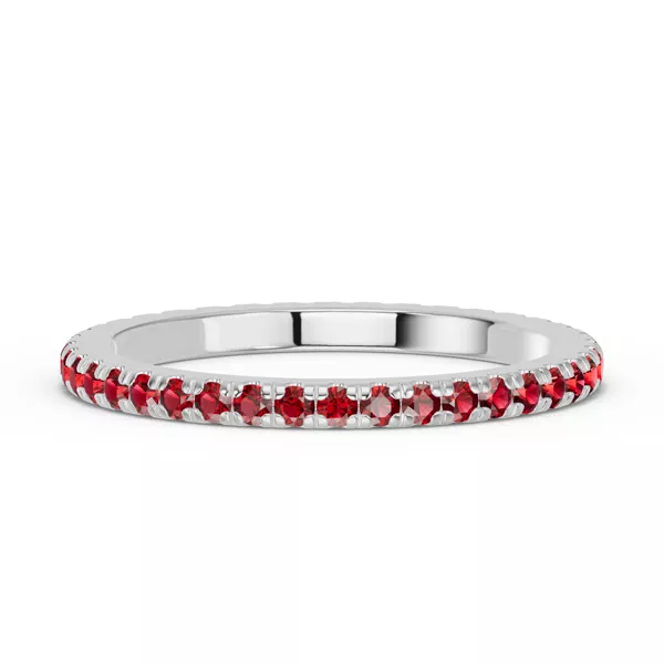 Chroma Garnet Eternity Band