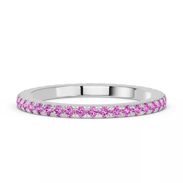Chroma Pink Sapphire Eternity Band