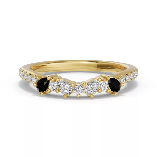 Papillon Pavé Black Diamond Band