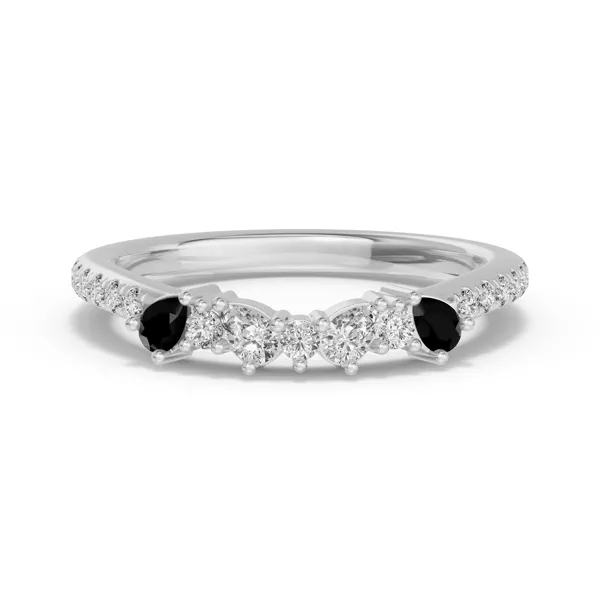 Papillon Pavé Black Diamond Band