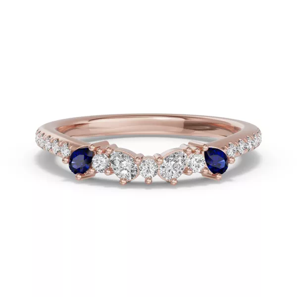 Papillon Pavé Sapphire Band