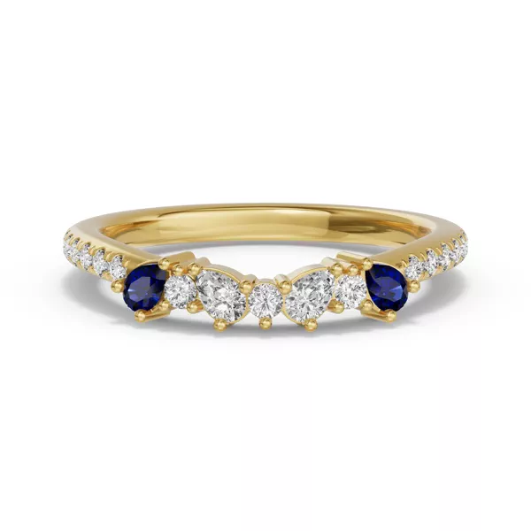 Papillon Pavé Sapphire Band