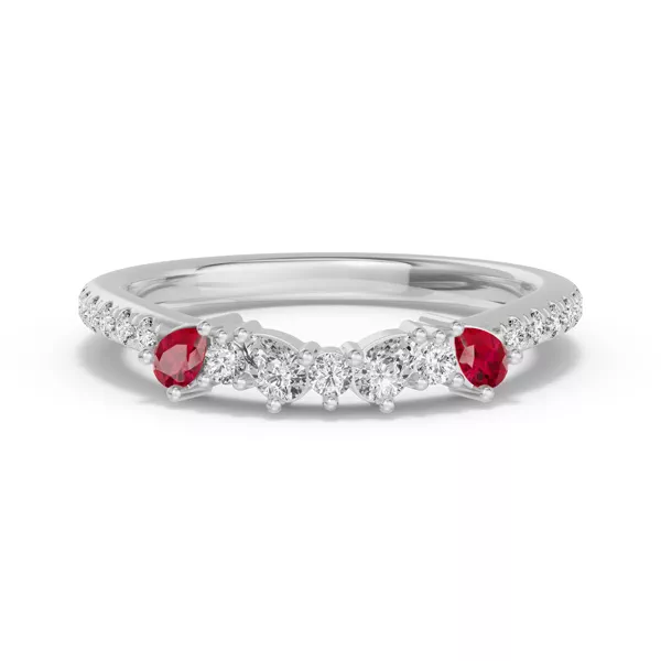 Papillon Pavé Ruby Band