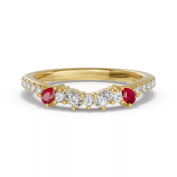 Papillon Pavé Ruby Band