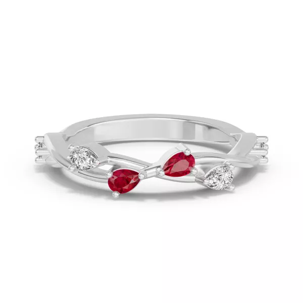Botanical Twist Ruby Band