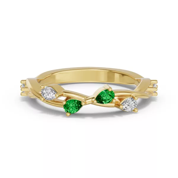 Botanical Twist Tsavorite Band