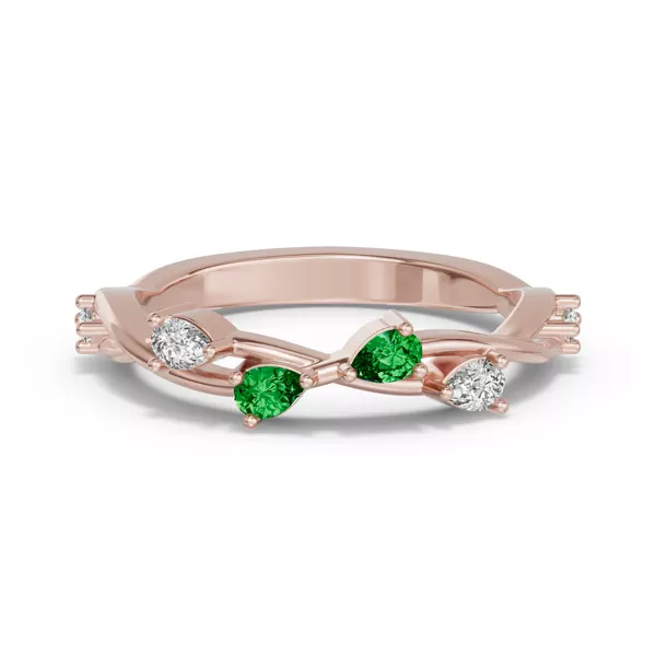 Botanical Twist Tsavorite Band