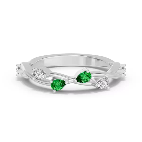 Botanical Twist Tsavorite Band