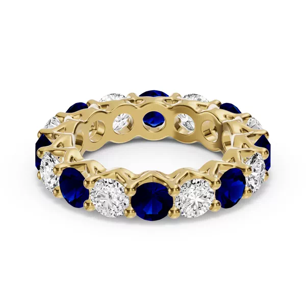 Unity Prong Sapphire & Lab Diamond Eternity Band (4.80 ct. tw.)