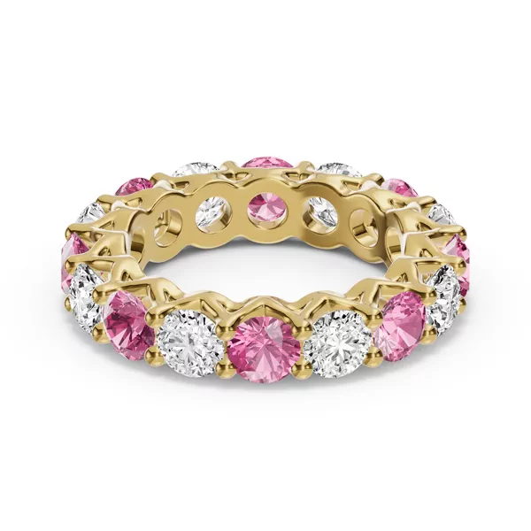 Unity Prong Pink Sapphire & Diamond Eternity Band (4.80 ct. tw.)