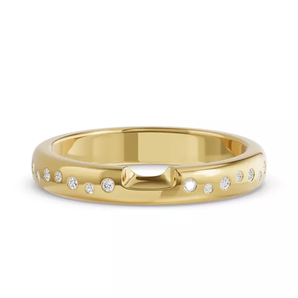 Camden Scattered Diamond Notched Band