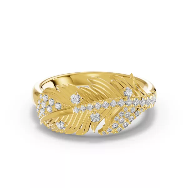 Feather Soar Diamond Ring