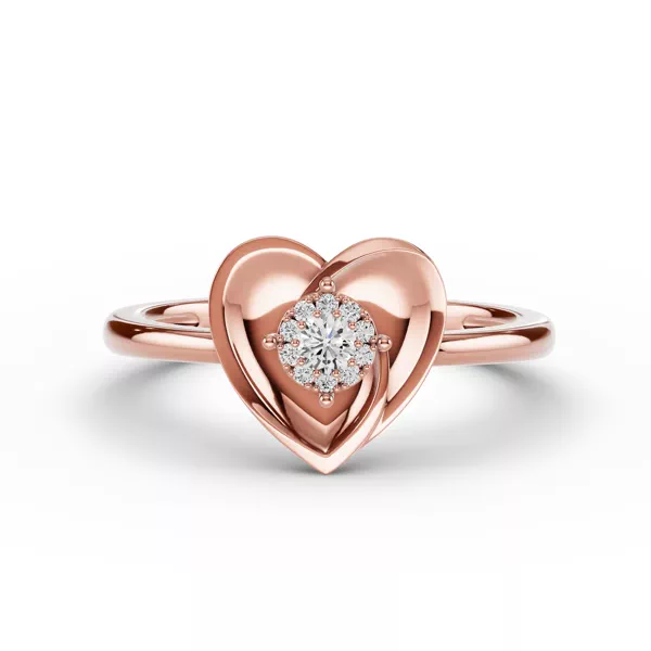 Spira Lab Pavé Halo Heart Ring