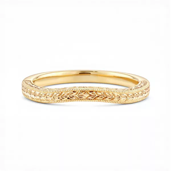 Corinne Vintage Engraved Contoured Band