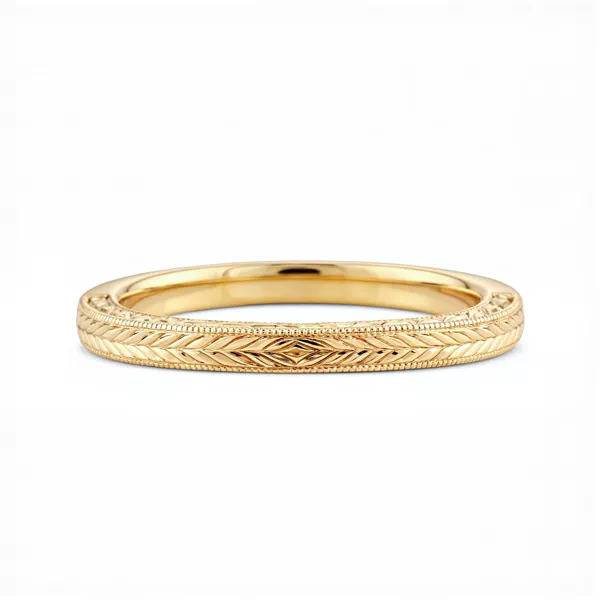 Annette Vintage Engraved Band