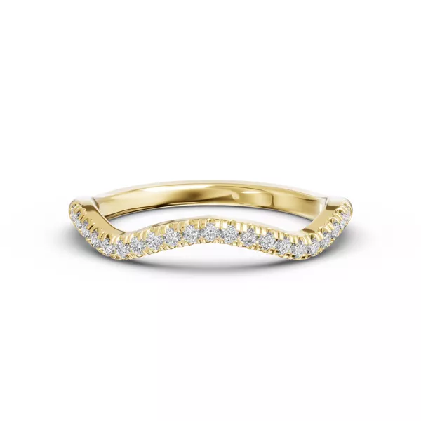 Bianca Curved Lab Pavé Band