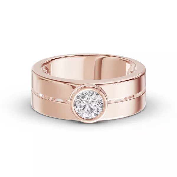 Grooved Round Lab Diamond Bezel Band (1.00 ct.)