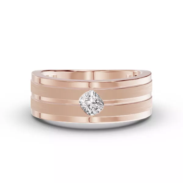 Double-Ridge Cushion Lab Diamond Bezel Band (.50 ct.)