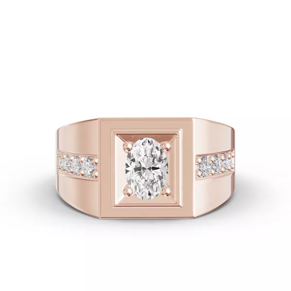 Framed Oval Lab Diamond Ring (1.50 ct. tw.)