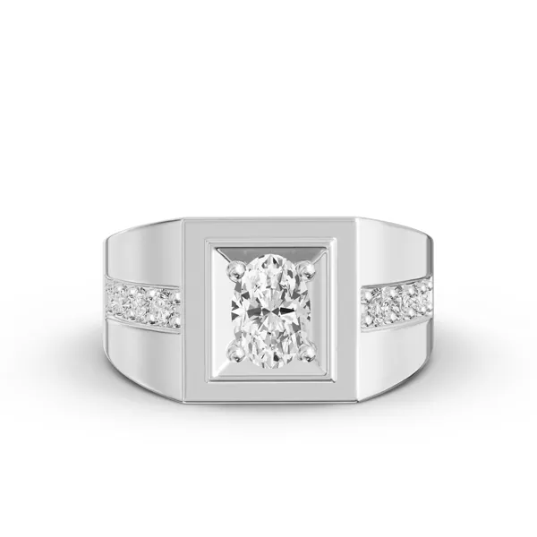 Framed Oval Lab Diamond Ring (1.50 ct. tw.)