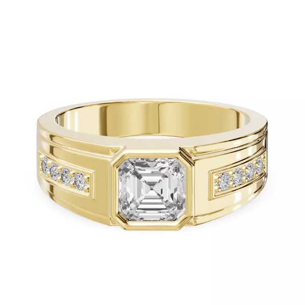 Framed Bezel Asscher Lab Diamond Ring (2.25 ct. tw.)