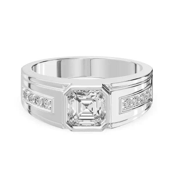 Framed Bezel Asscher Lab Diamond Ring (2.25 ct. tw.)