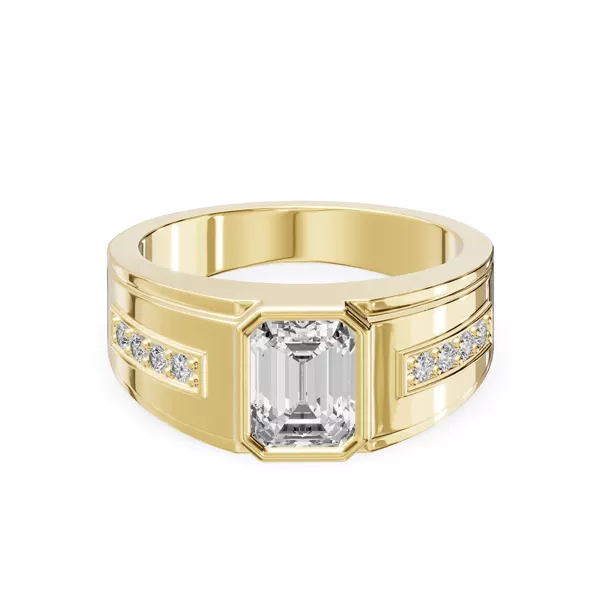 Framed Bezel Emerald Lab Diamond Ring (2.25 ct. tw.)