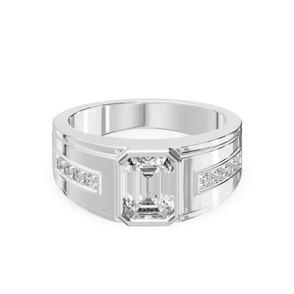 Framed Bezel Emerald Lab Diamond Ring (2.25 ct. tw.)