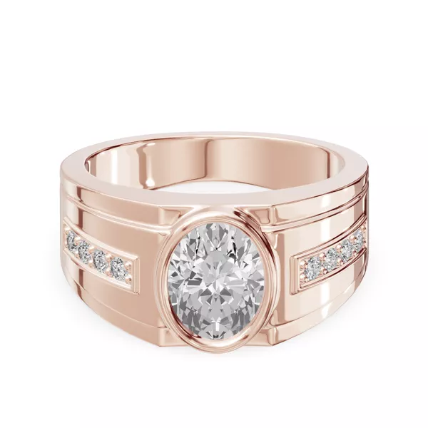 Framed Bezel Oval Lab Diamond Ring (2.25 ct. tw.)
