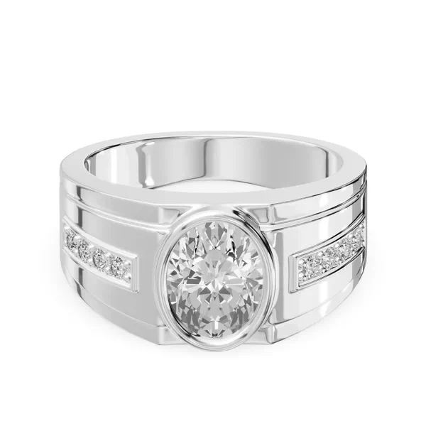 Framed Bezel Oval Lab Diamond Ring (2.25 ct. tw.)