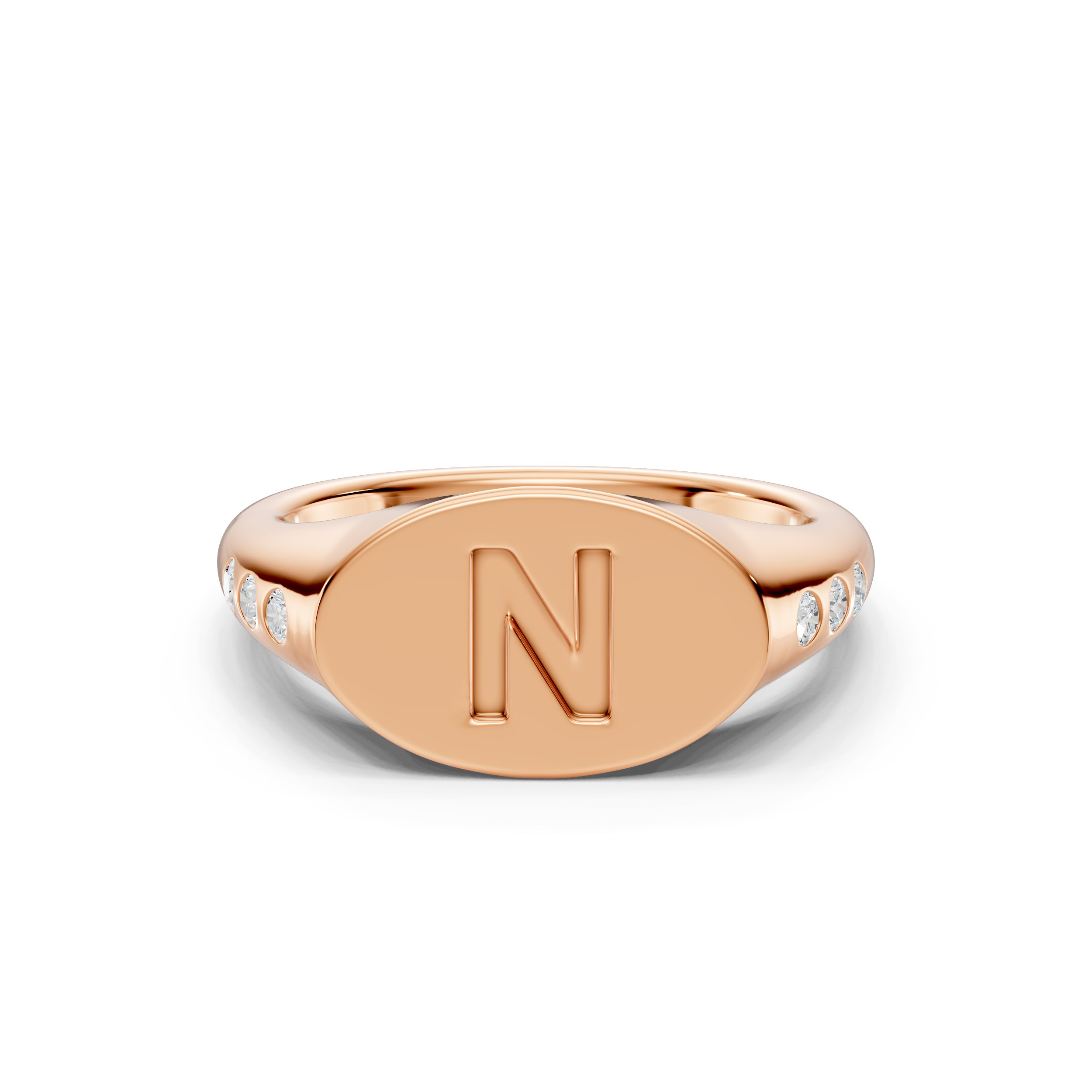 Initial Signet Lab Diamond Accent Ring - N